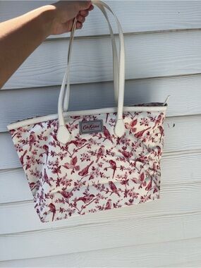 Rare Find Cath Kidston Cream & Pink Bird Print Tote Bag